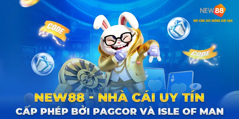 NEW88 - Nhà cái uy tín được cấp phép bởi PAGCOR và Isle of Man đảm bảo tính hợp pháp